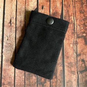 🌿 Black 100% Hemp 🌿 Waxed Canvas Card Holder Wallet | Handmade | Hand Crafted